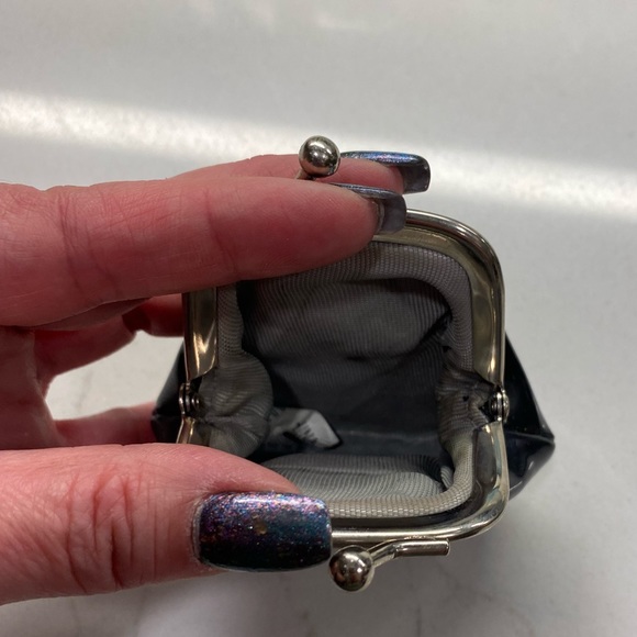 Beijo coin purse in black/grey patent leather - Picture 3 of 4